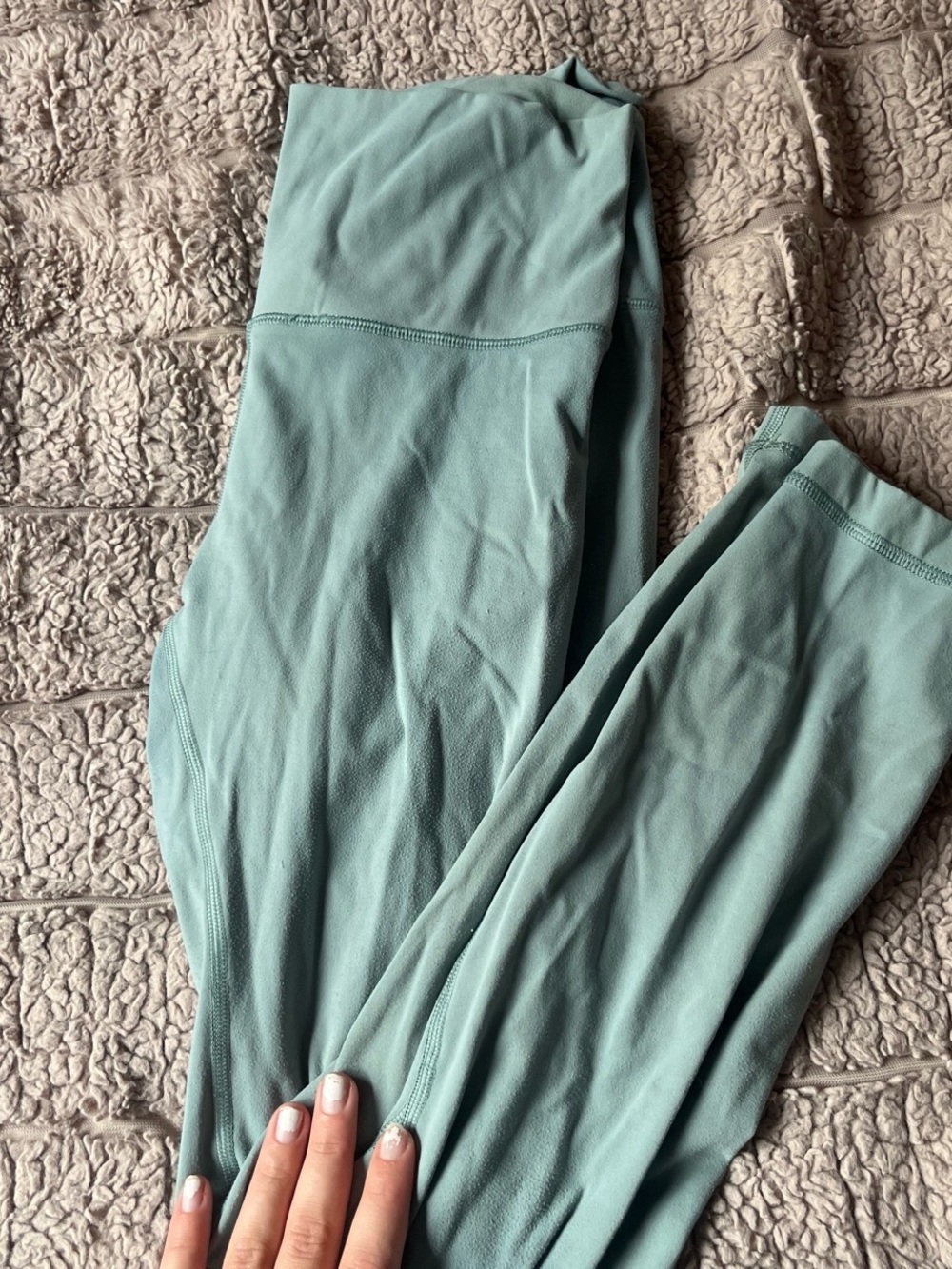 Mint green blue leggings